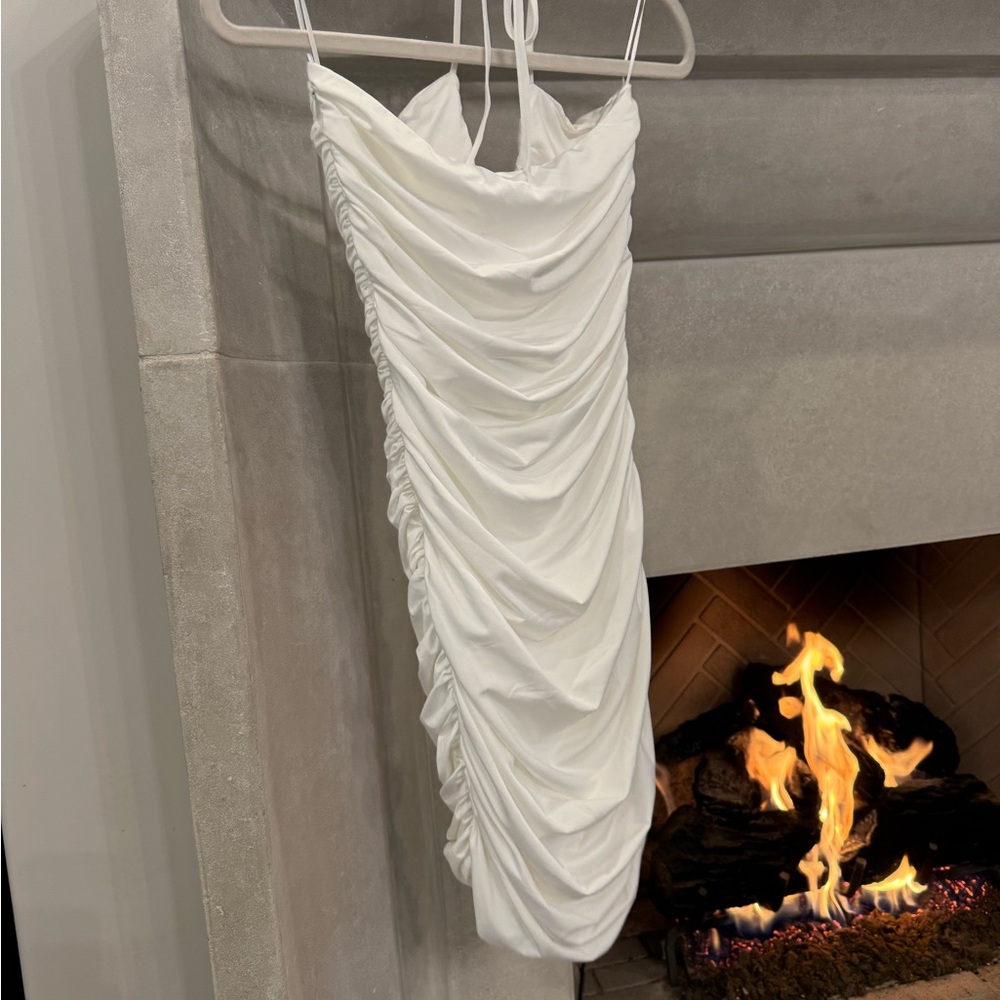 Superdown White Ruched Mini Dress - Picture 3 of 3